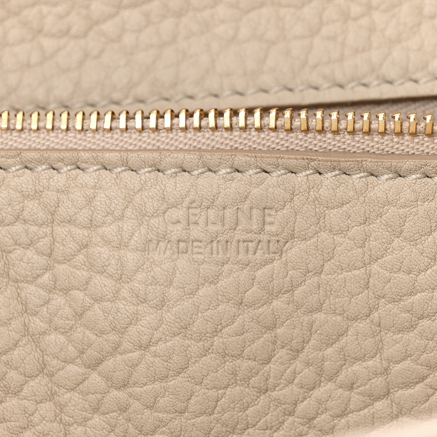Celine Crisped Calfskin Mini Tie Knot Tote Chalk 6 of 11