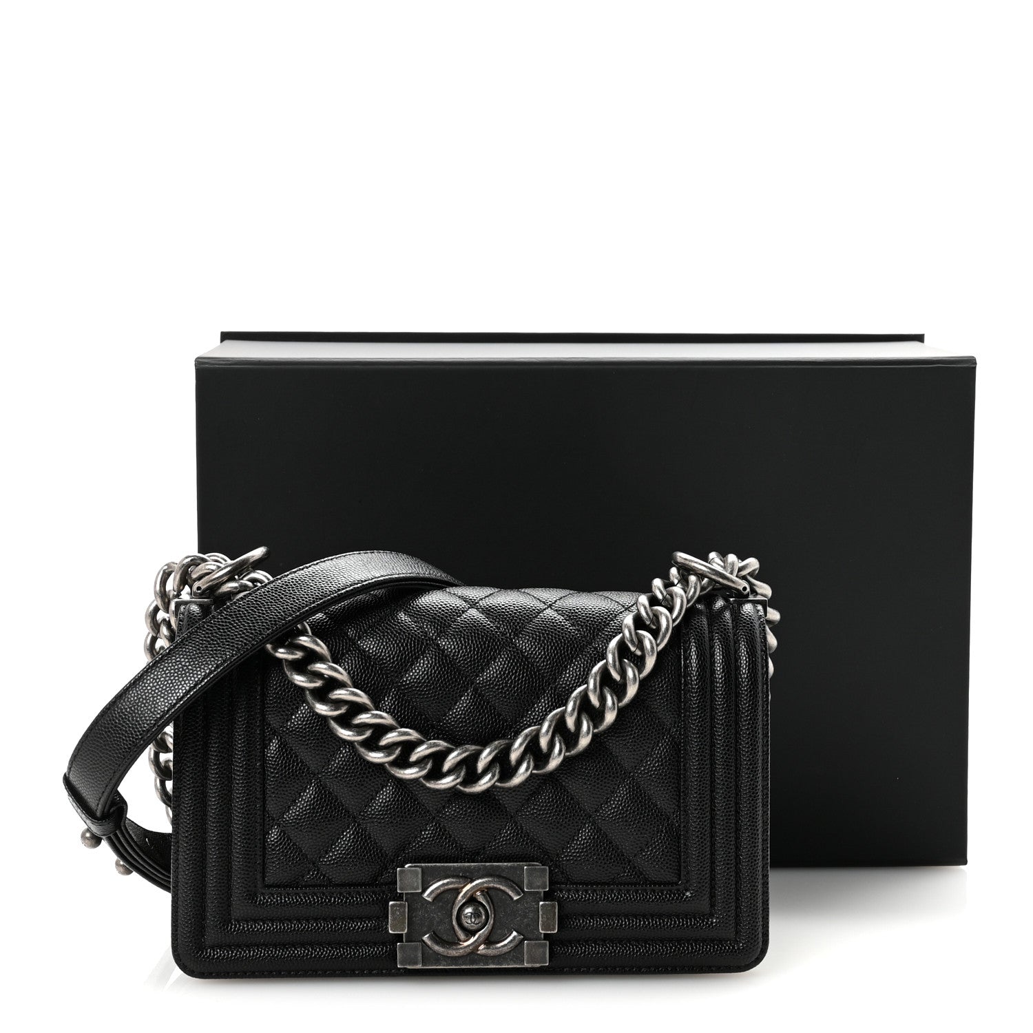 Chanel Caviar Quilted Small Boy Flap Black 11 of 11