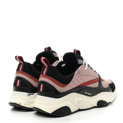 Christian Dior Technical Mesh Calfskin Mens B22 Sneakers 41 Pink Red Black 4 of 11