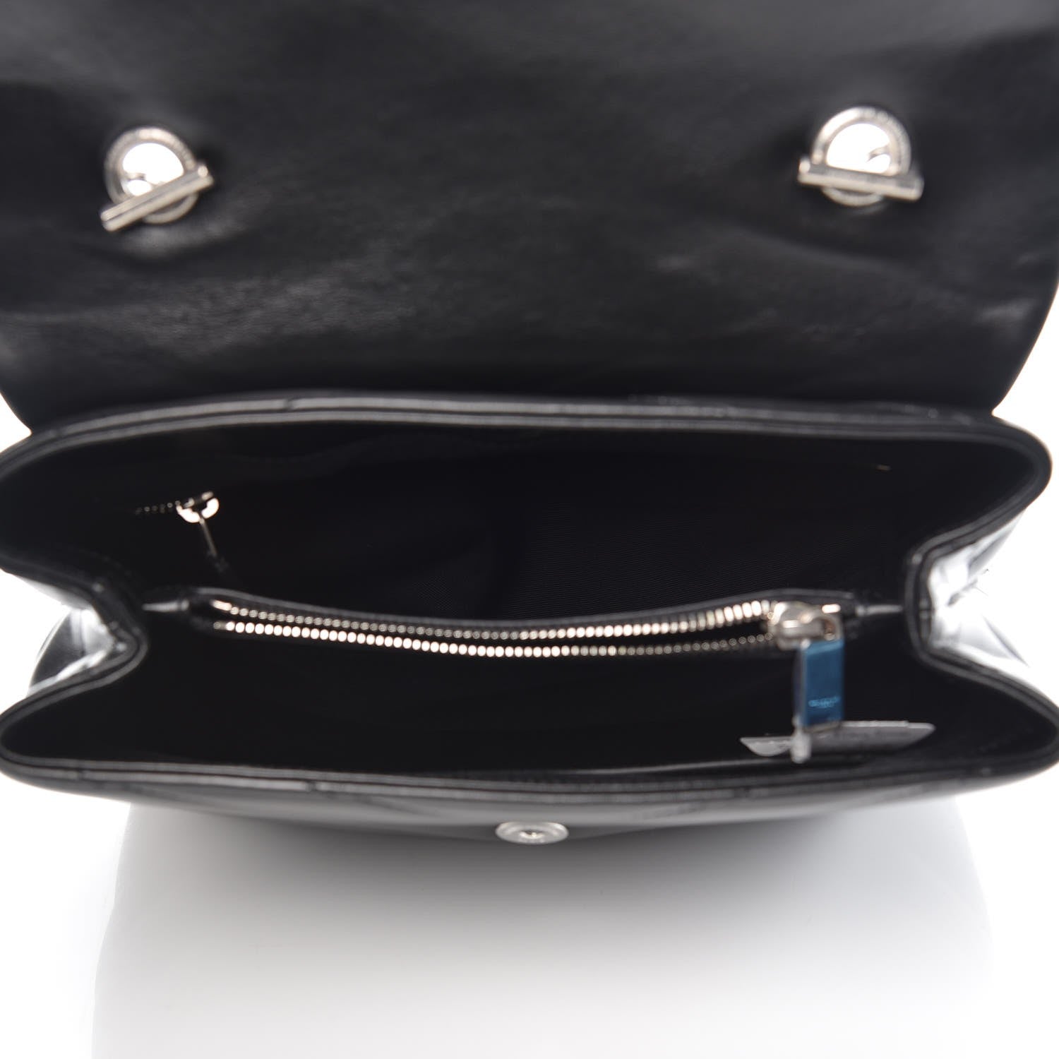 Saint Laurent Calfskin Y Quilted Monogram Medium Loulou Satchel Black 5 of 8