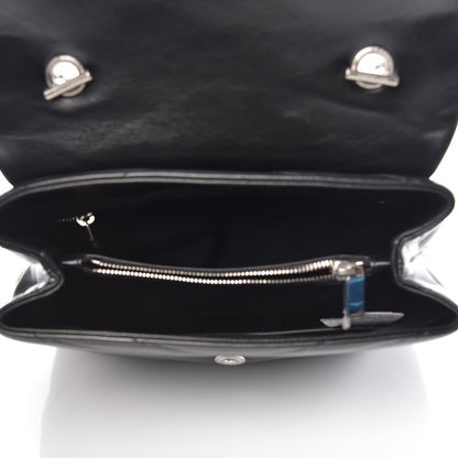 Saint Laurent Calfskin Y Quilted Monogram Medium Loulou Satchel Black 5 of 8