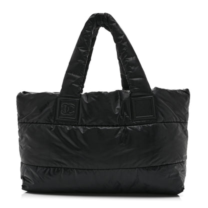 Chanel Nylon Quilted Large Coco Cocoon Reversible Tote Black 1 of 10