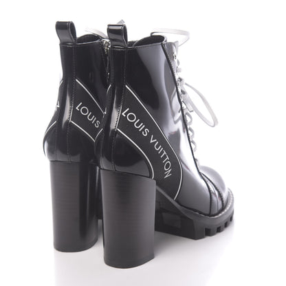 Louis Vuitton Glazed Calfskin Star Trail Ankle Boots 37 Black 4 of 7