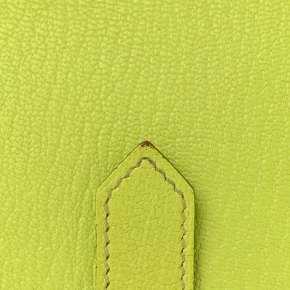 Hermes Chevre Mysore Tri-Fold Bearn Wallet Lime 13 of 15