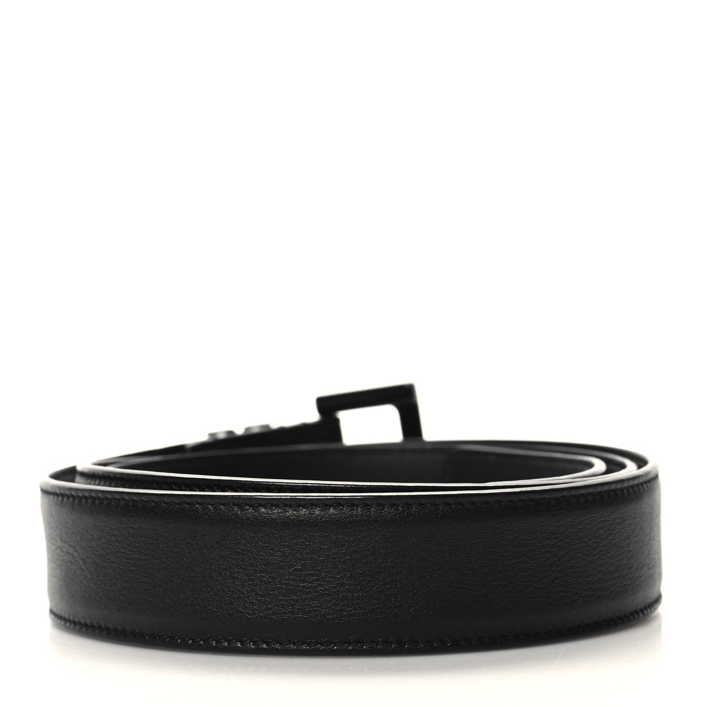 Goatskin Monogram Cassandre Square Buckle Belt 95 38 Black