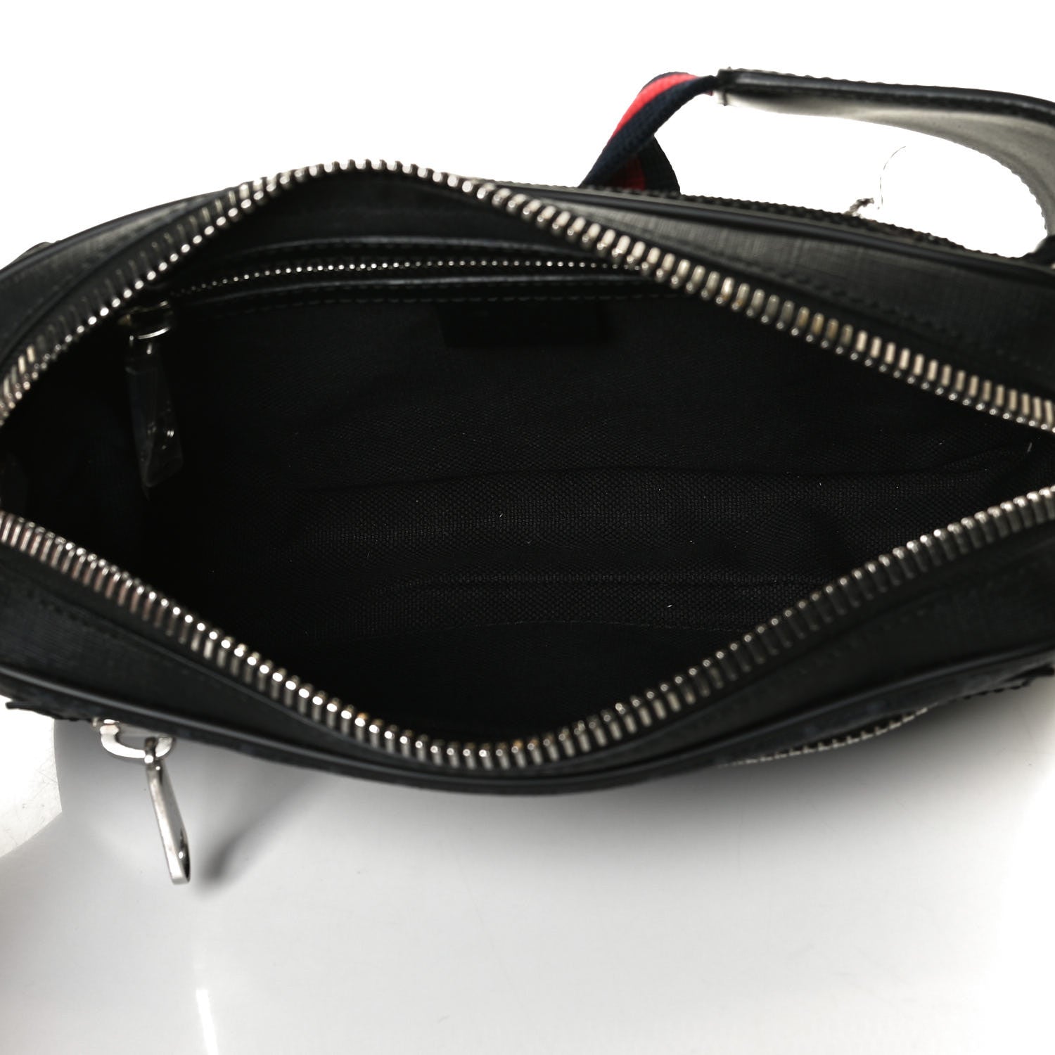 Gucci Soft GG Supreme Monogram Web Belt Bag Black Grey 9 of 35