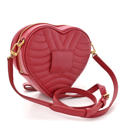 Louis Vuitton Calfskin Embellished New Wave Love Lock Heart Bag Ecarlate 3 of 10