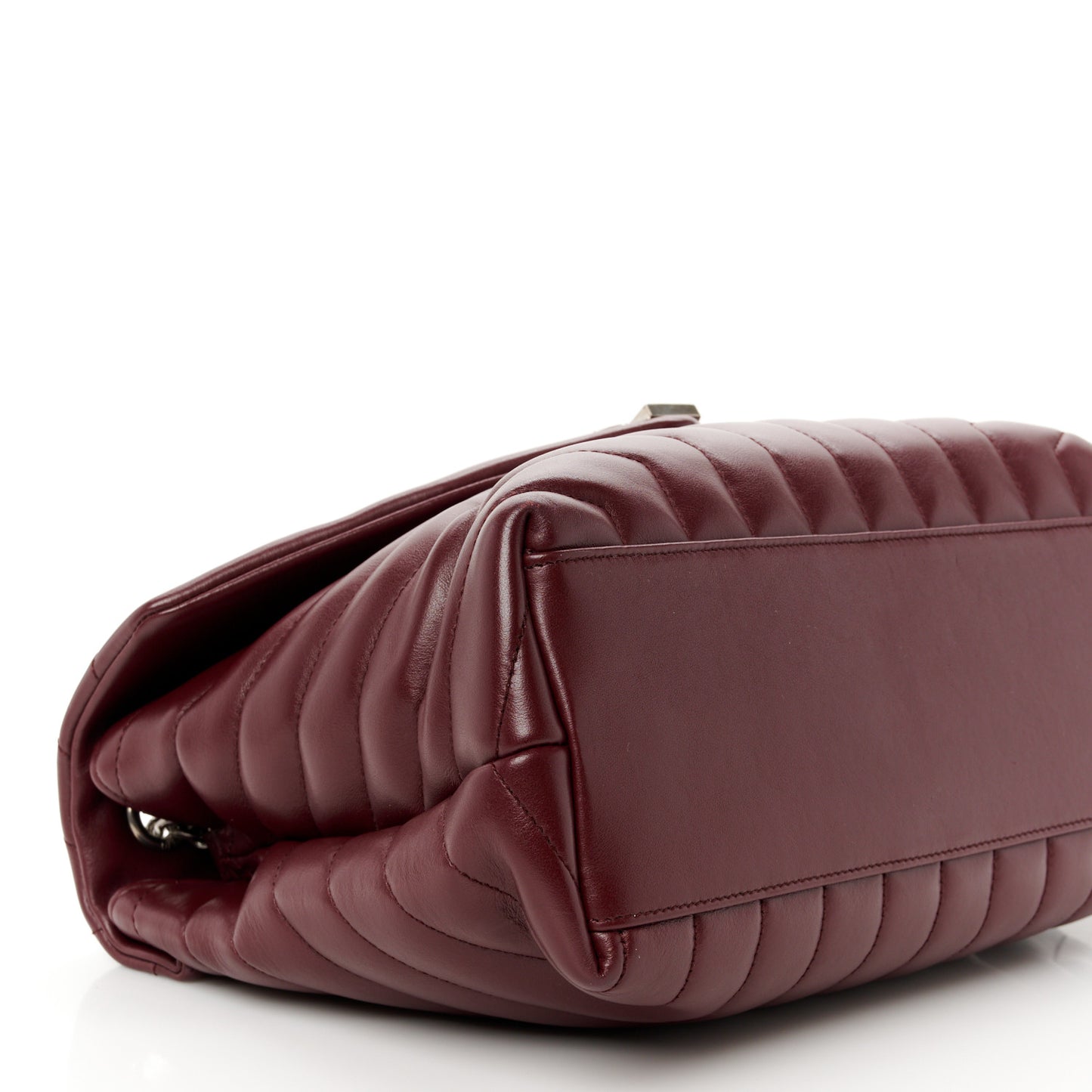 Calfskin Y Quilted Monogram Medium Loulou Chain Satchel Rouge Legion