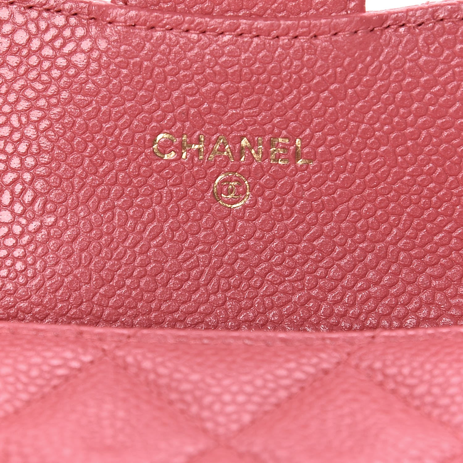 Chanel Caviar Quilted Flap Card Holder Wallet Pink 6 of 8