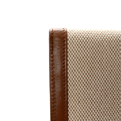 Saint Laurent Canvas Uptown Pouch Natural Beige Brick 9 of 11