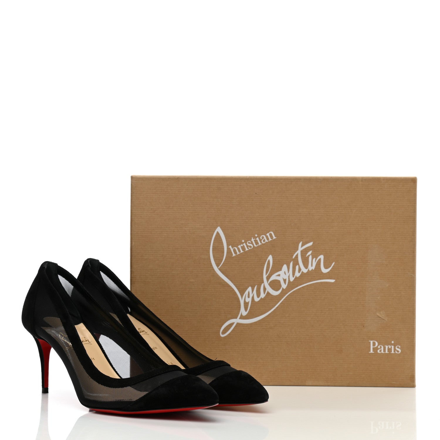 Christian Louboutin Veau Velours Rete Galativi 70 Pumps 37 Black 9 of 9