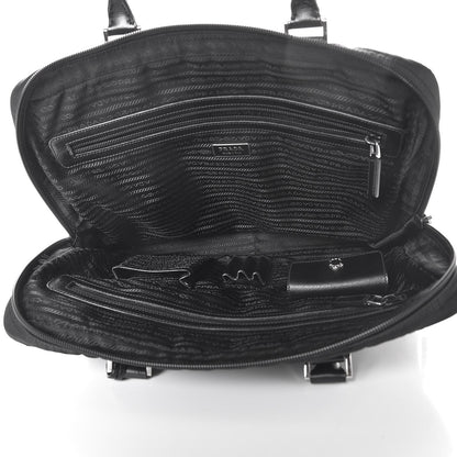 Prada Tessuto Nylon Saffiano Briefcase Nero Black 5 of 8