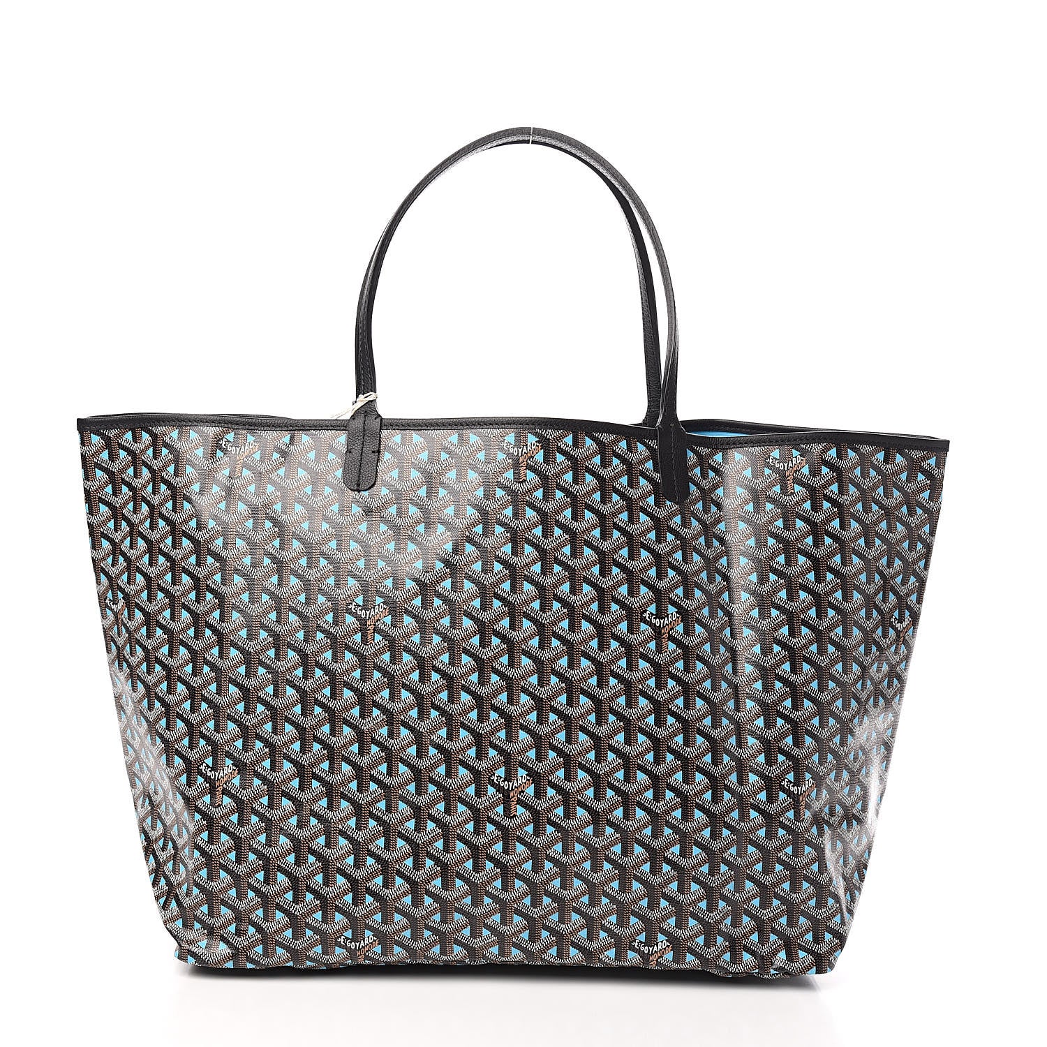 Goyard Goyardine Saint Louis Claire Voie GM Black Blue 3 of 11