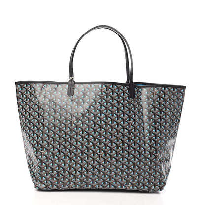 Goyard Goyardine Saint Louis Claire Voie GM Black Blue 3 of 11
