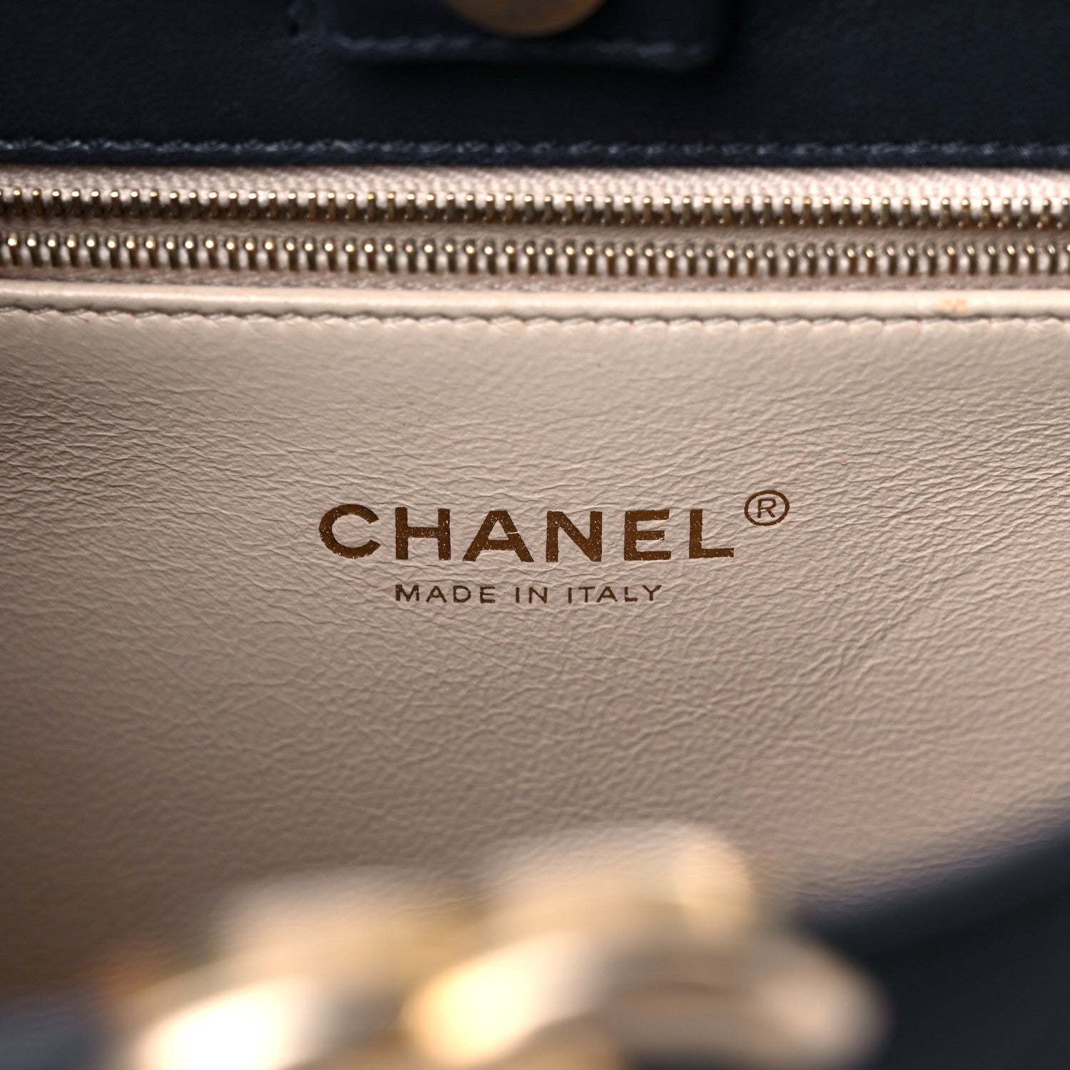Chanel Lambskin Stitched Coco Luxe Tote Blue 5 of 15