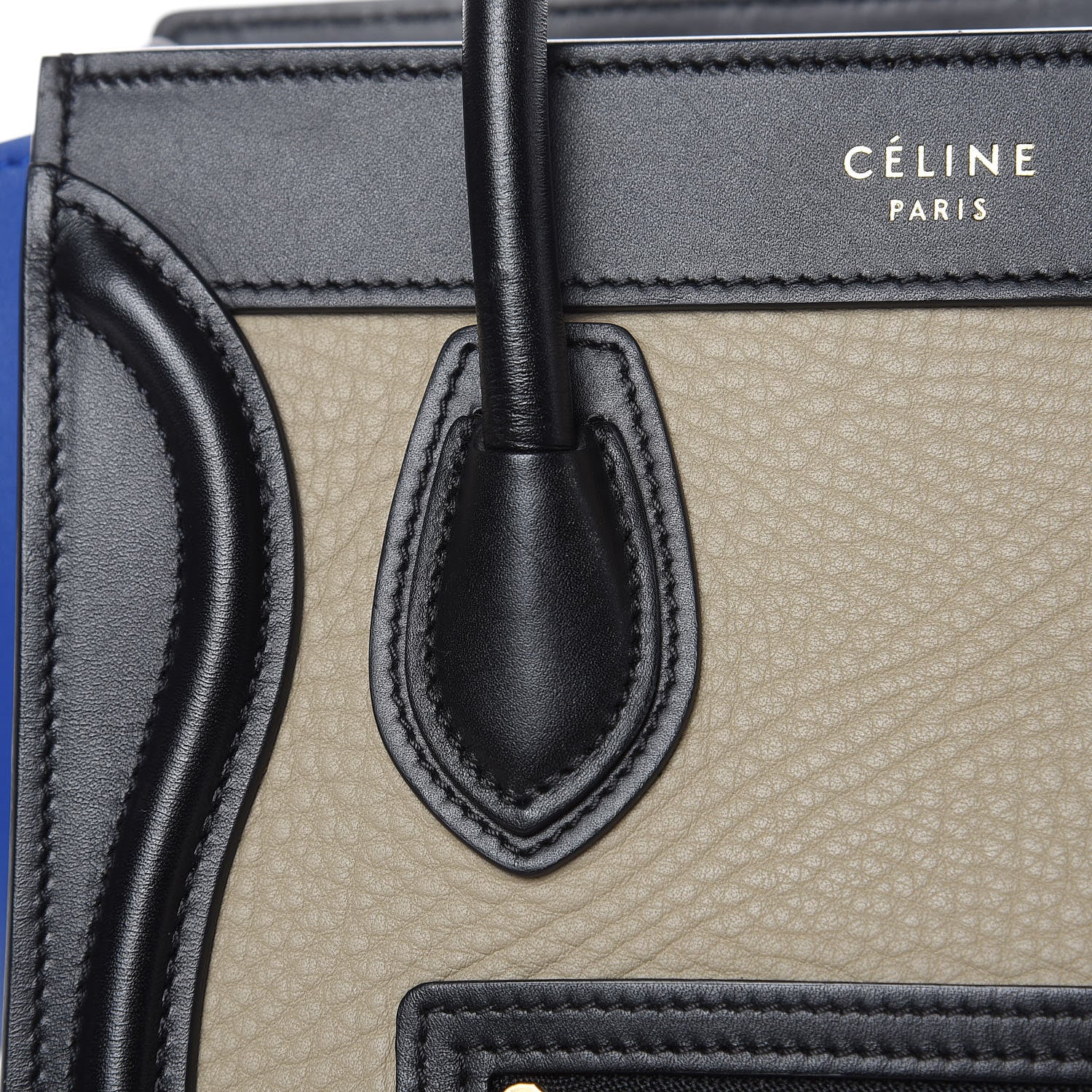 Celine Elephant Calfskin Nano Tri-Color Luggage Beige 14 of 23