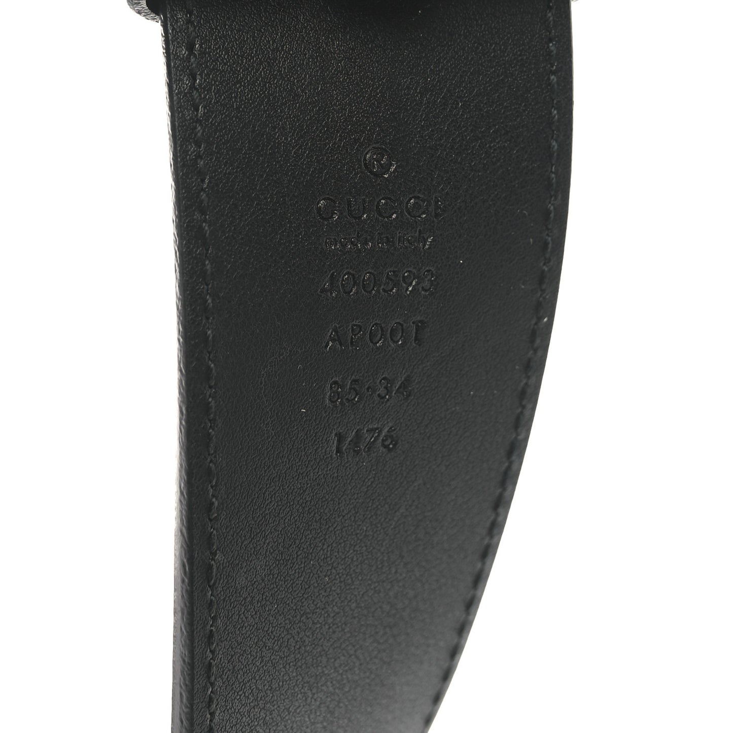 Calfskin Double G 40mm Belt 85 34 Black
