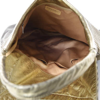 Chanel Metallic Perforated Lambskin Hollywood Hobo Silver 7 of 17