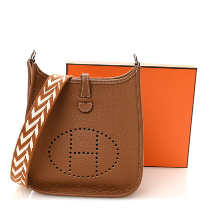 Hermes Taurillon Maurice Amazone Evelyne TPM Gold White 11 of 11