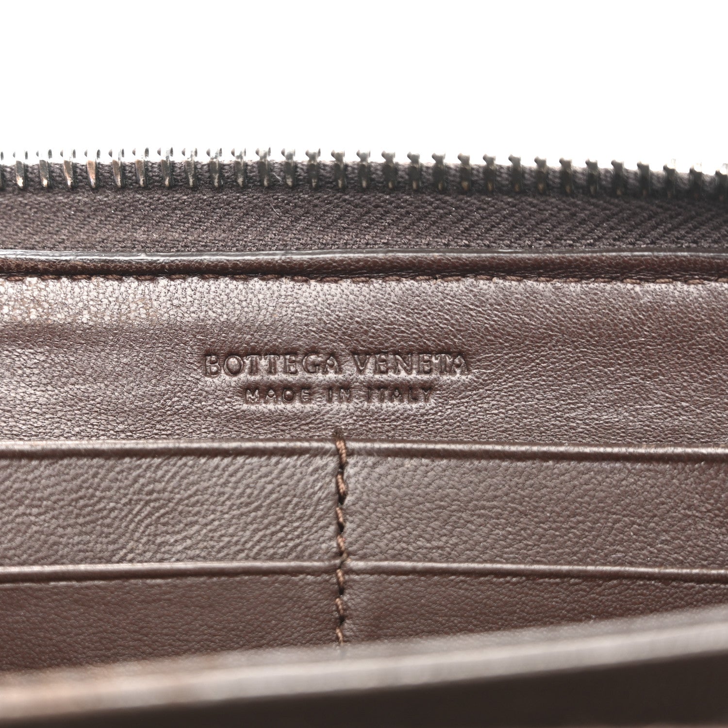 Bottega Veneta Nappa Intrecciato Zip Around Wallet Ebano 6 of 14