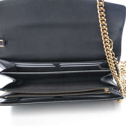 Gucci Calfskin Animalier Chain Wallet Black 5 of 7