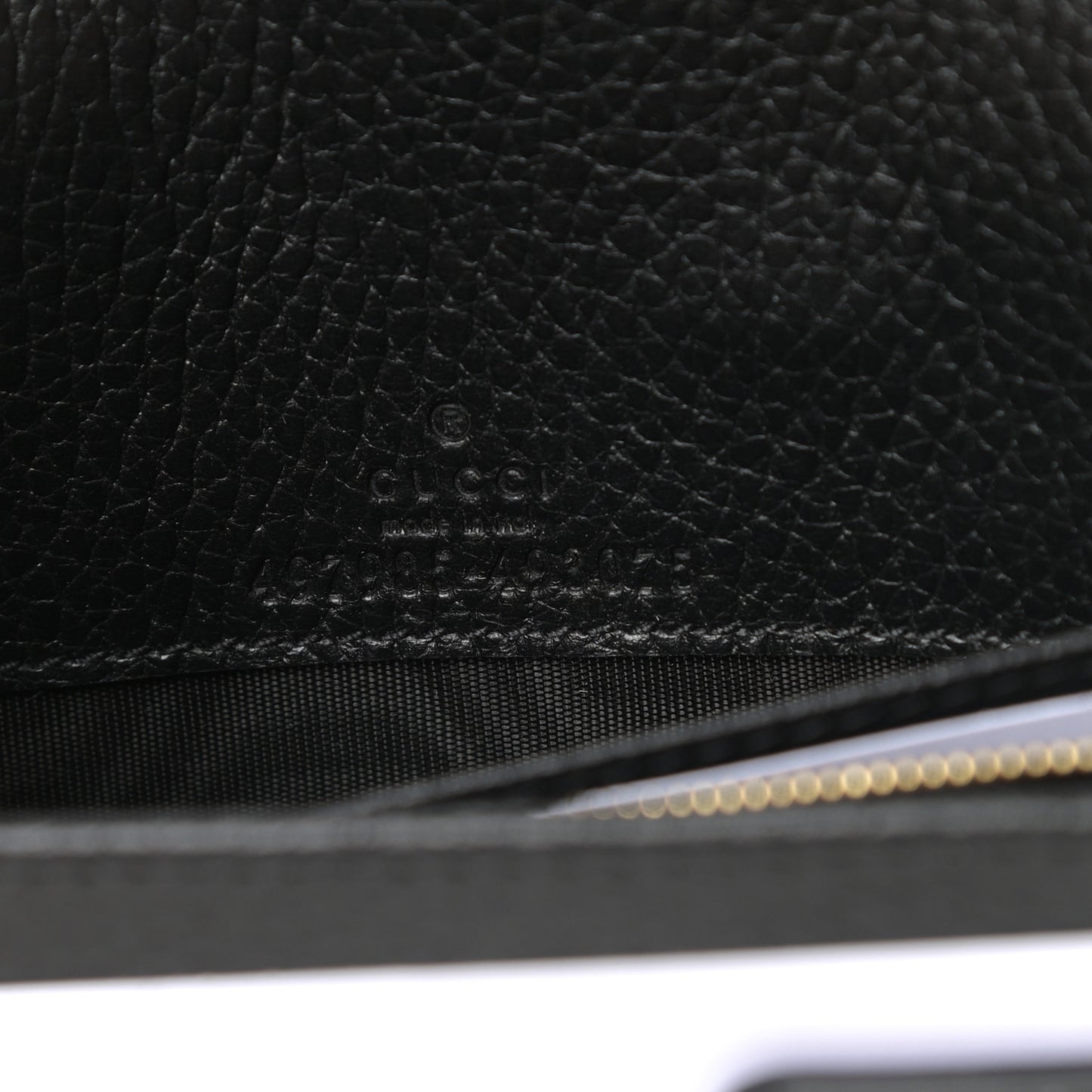 Calfskin Mini GG Marmont Chain Wallet Black