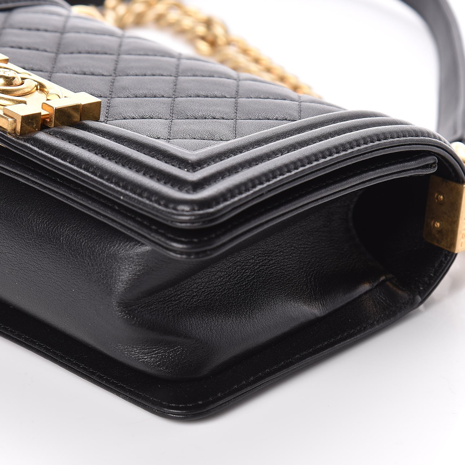 Chanel Lambskin Quilted Small Boy Flap Black 10 of 11