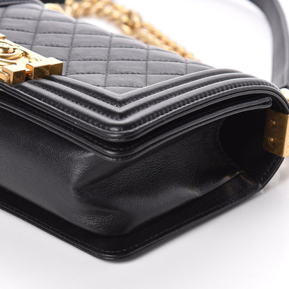 Chanel Lambskin Quilted Small Boy Flap Black 10 of 11