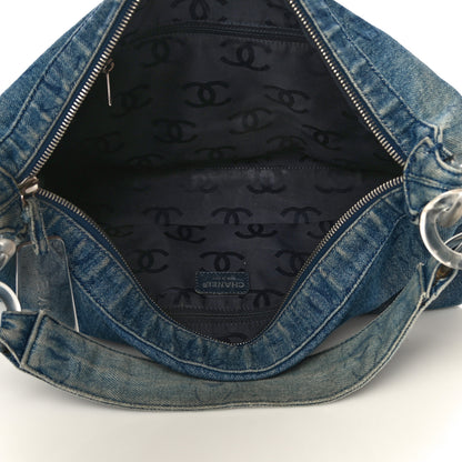 Chanel Denim CC Hobo Dark Blue 4 of 16