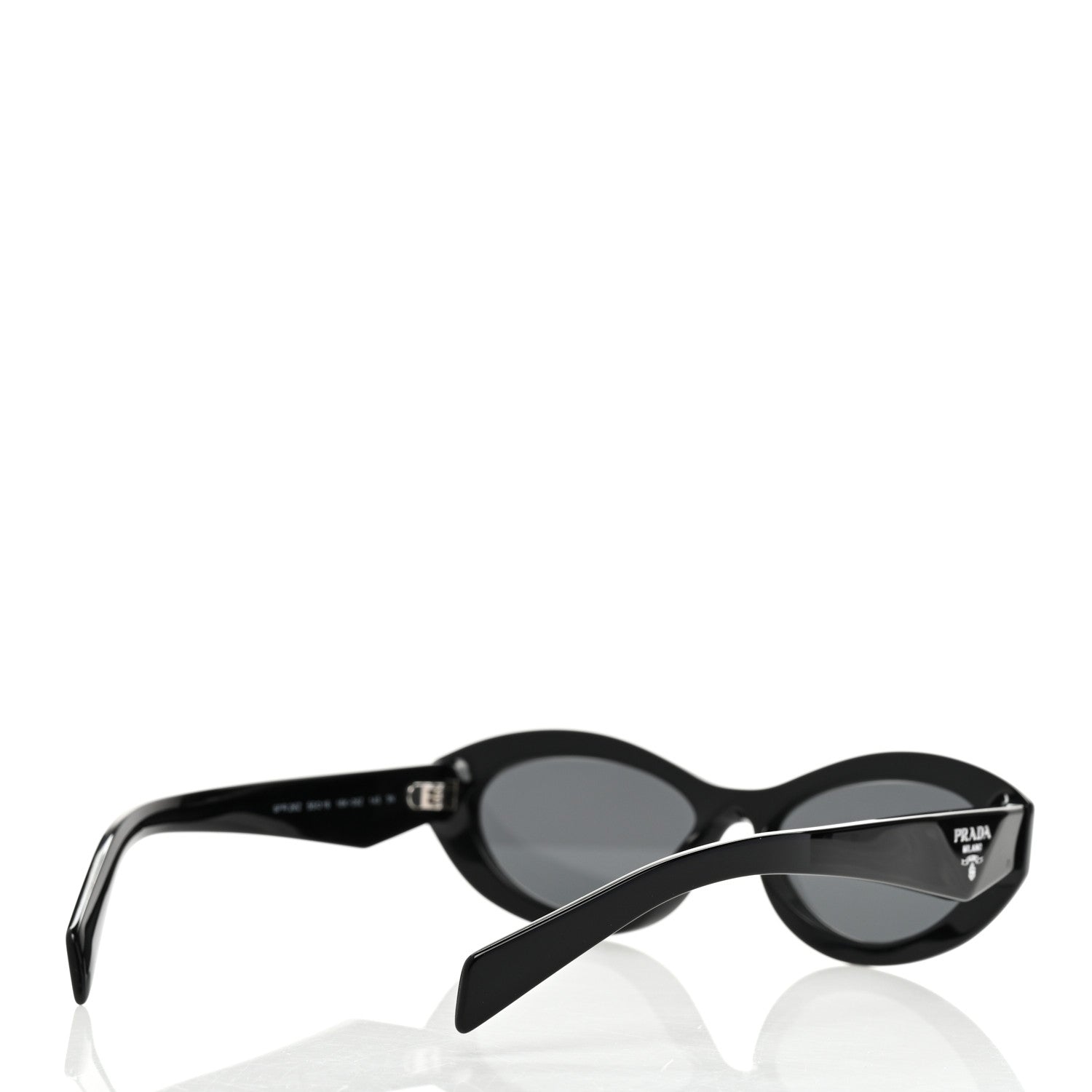 Prada Acetate Oval Sunglasses SPR 26Z Black 4 of 8