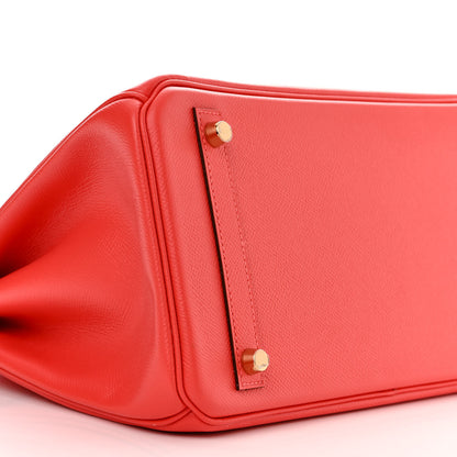 Hermes Epsom Birkin 30 Rouge Pivoine 9 of 12