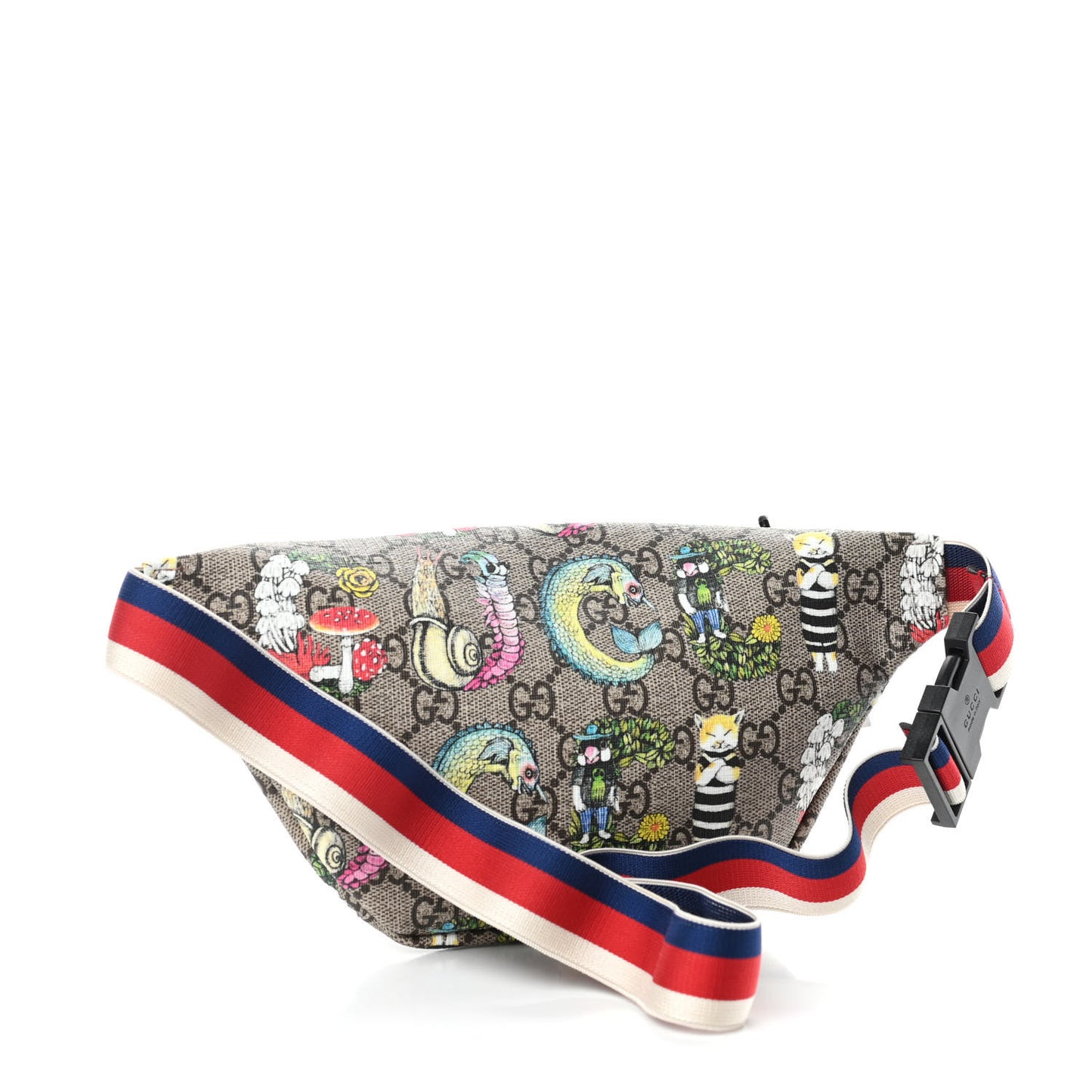 GG Supreme Monogram Childrens Bugs Print Belt Bag Multicolor