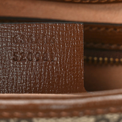 Gucci GG Supreme Monogram Azalea Calfskin Web Small Jackie 1961 Hobo Beige Ebony Brown Sugar 7 of 10