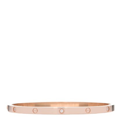 Cartier 18K Pink Gold 6 Diamond Small LOVE Bracelet 17 2 of 5