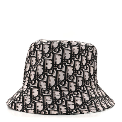 Christian Dior Oblique Plaid Reversible Teddy-D Brim Bucket Hat Black White 5 of 13