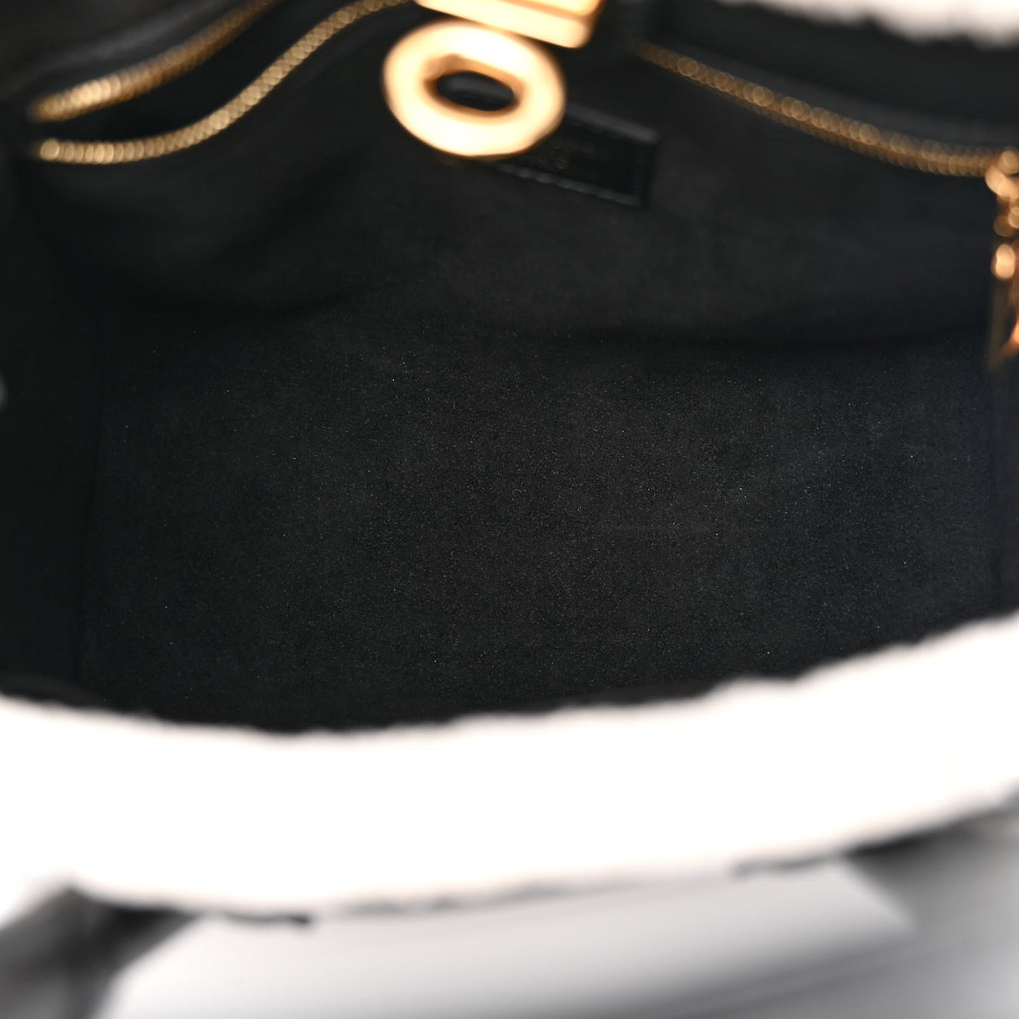 Grained Calfskin Shearling On My Side PM Black
