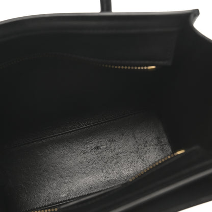 Celine Smooth Calfskin Nano Luggage Black 5 of 10