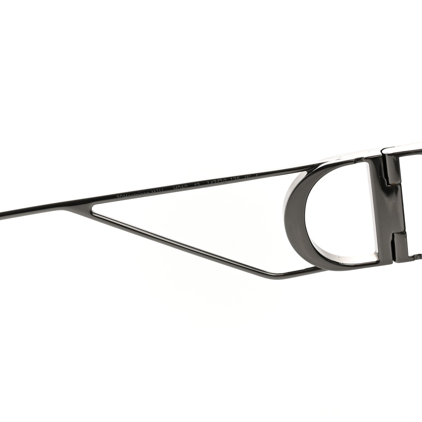 Metal Square 30 Montaigne Sunglasses  Shiny Gunmetal Smoke
