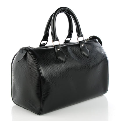 Louis Vuitton Epi Speedy 25 Black 3 of 8