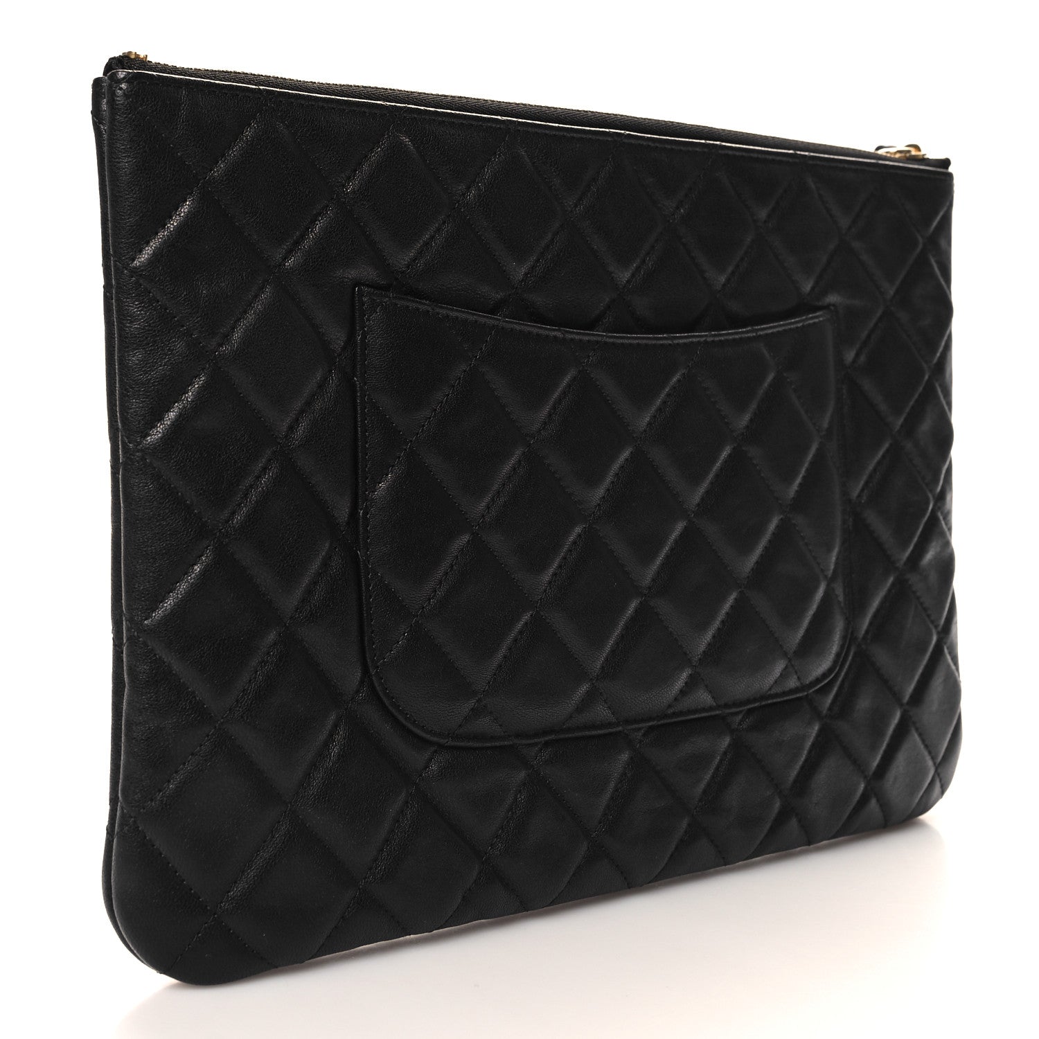 Chanel Lambskin Quilted Chanel 19 Medium Cosmetic Case Black 3 of 8