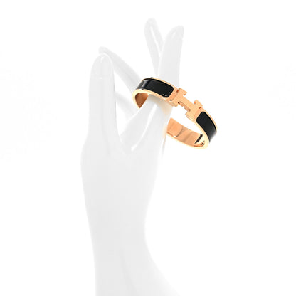 Hermes Enamel Narrow Clic Clac H Bracelet PM Black 2 of 5