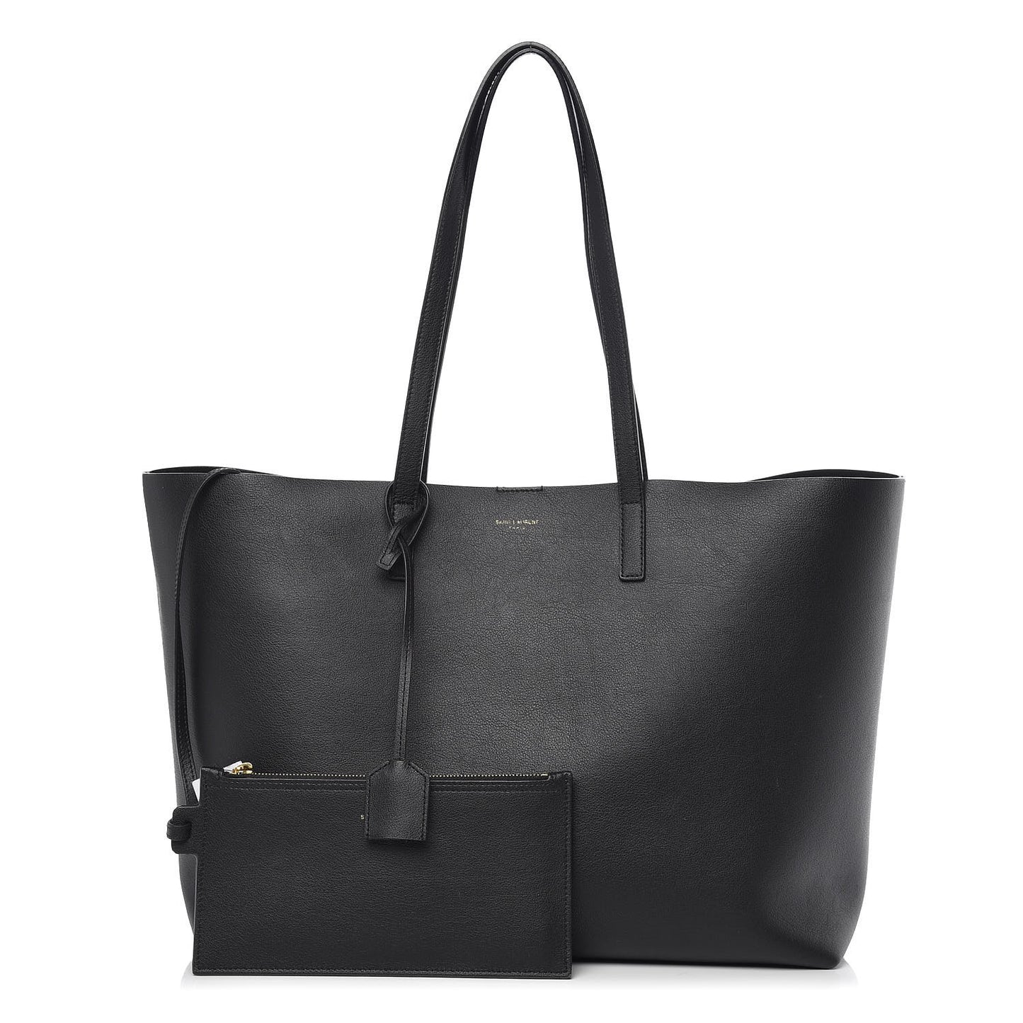 Calfskin Large Shopping Tote Black