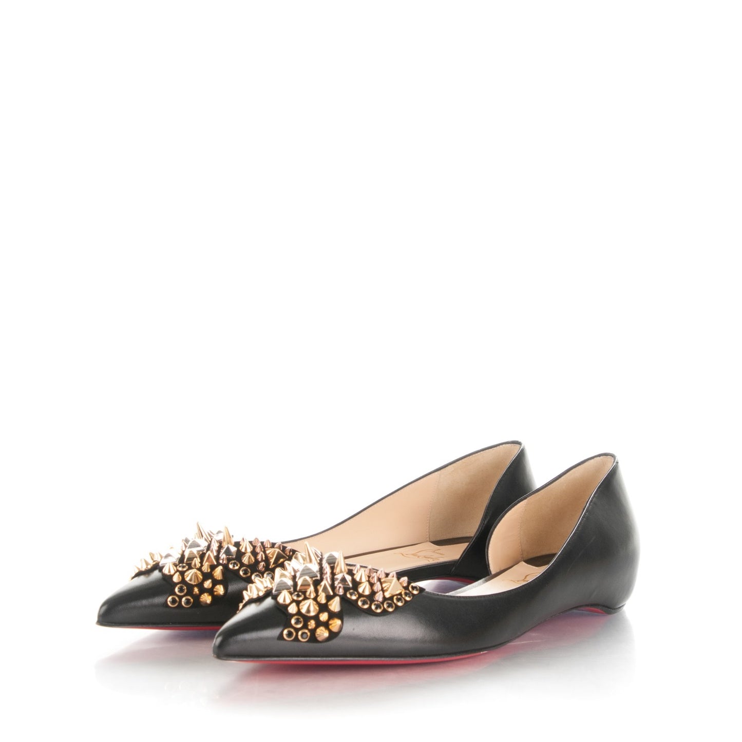 Nappa Farfaclou Spike Flats 41.5 Black