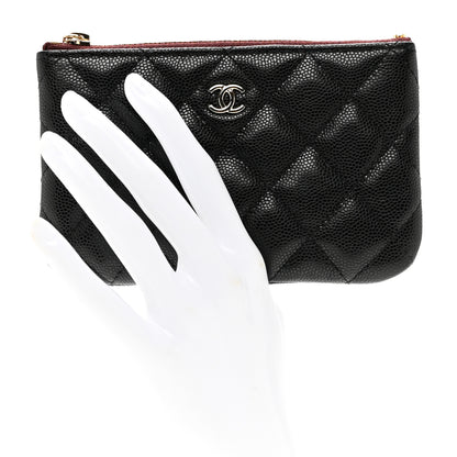 Chanel Caviar Quilted Small Cosmetic Case Black 2 of 7