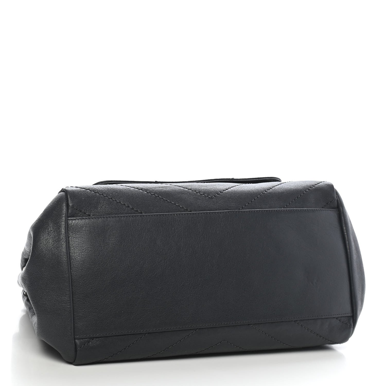 Saint Laurent Vintage Lambskin Chevron Monogram Medium Nolita Dark Smog 4 of 9