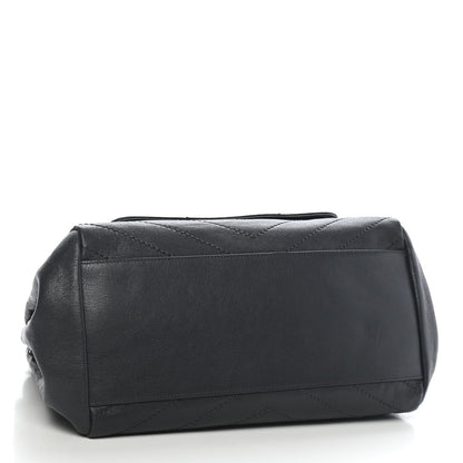 Saint Laurent Vintage Lambskin Chevron Monogram Medium Nolita Dark Smog 4 of 9