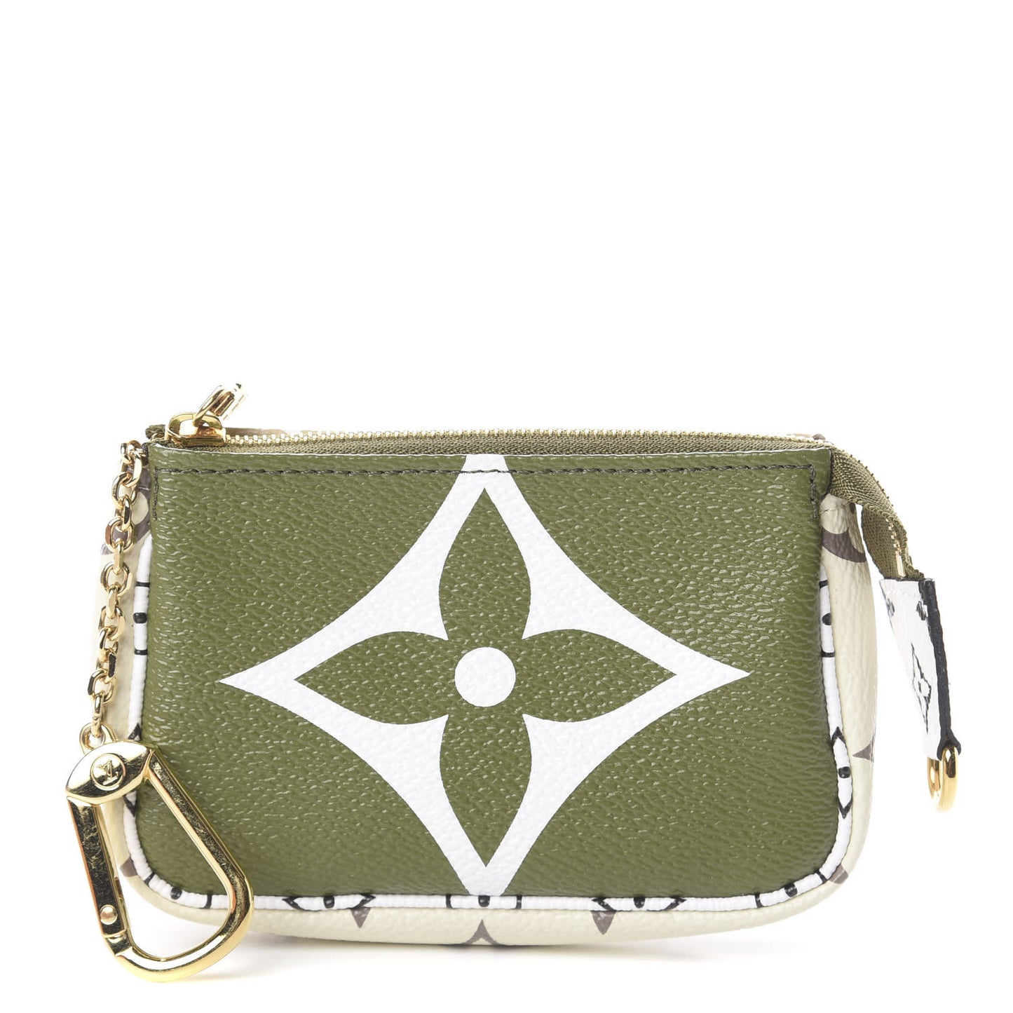 Monogram Giant Micro Pochette Accessories Kaki White