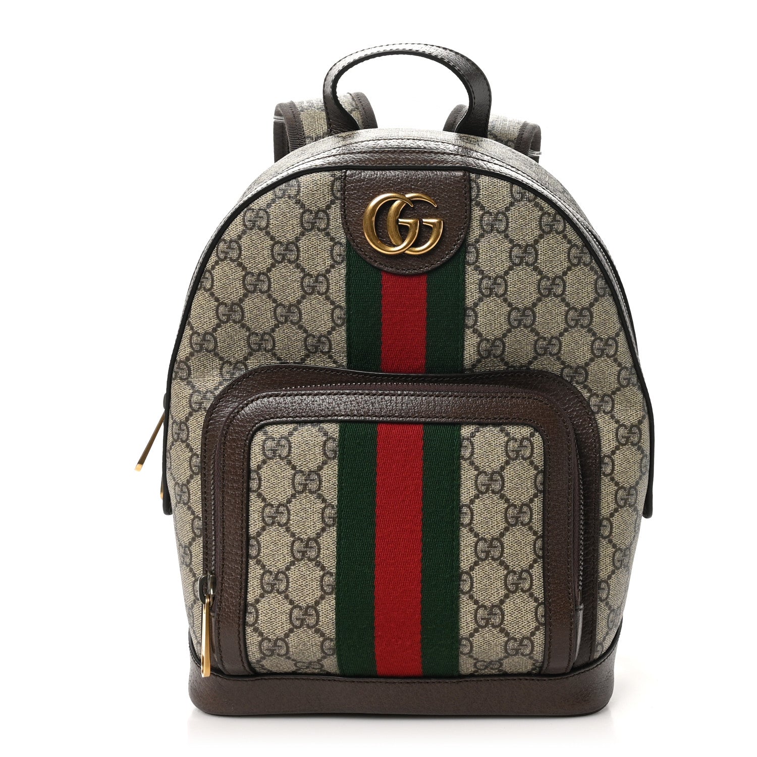 Gucci GG Supreme Monogram Calfskin Web Small Ophidia Day BackpacK Beige Ebony New Acero 1 of 10