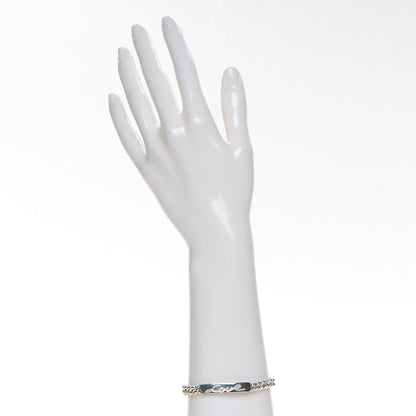 David Yurman Sterling Silver Diamond 7mm Petite Pave Curb Link Love ID Bracelet 2 of 6