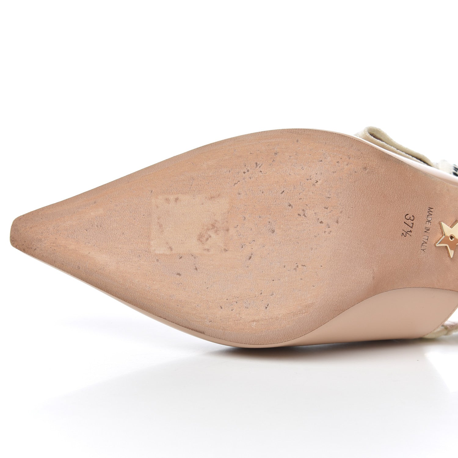 Christian Dior Patent Ribbon J'Adior Slingback 65mm Pumps 37.5 Nude 10 of 14